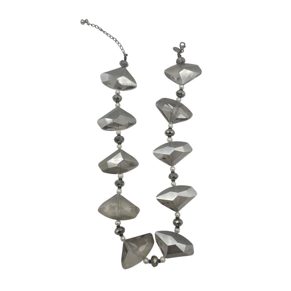 Donna Dressler Sterling Silver 925 Clear Stones Necklace - Picture 2 of 5
